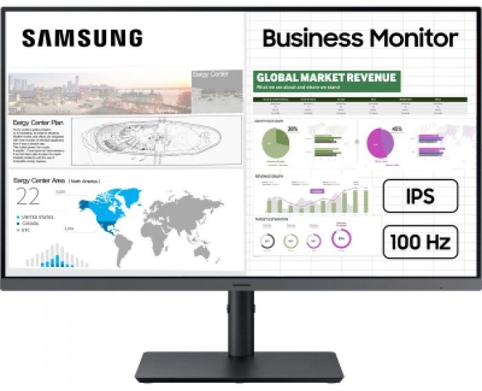 Монітор Samsung 27" S27C430 HDMI, DP, USB, IPS, 100Hz, 4ms