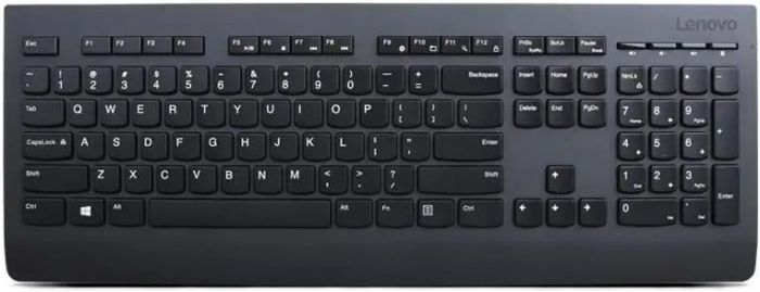 Клавіатура мембранна Lenovo Professional 108key, WL, EN/UKR/RU, чорний