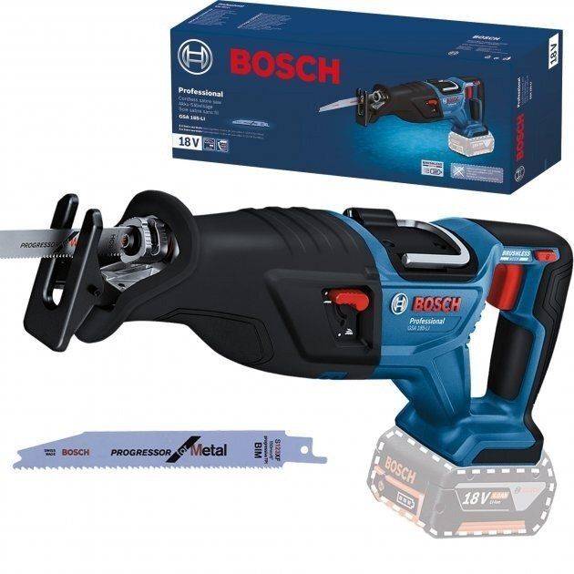 Пила шабельна акумуляторна Bosch GSA 185-LI 18В пропил 230мм хід 28мм 3.2кг без АКБ та ЗП