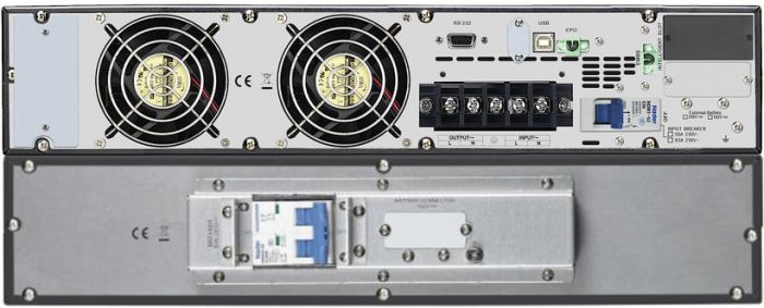 Джерело безперебійного живлення APC Easy UPS SRV 5000VA/5000W, RM 4U, LCD, USB, RS232, Hard wire in&out
