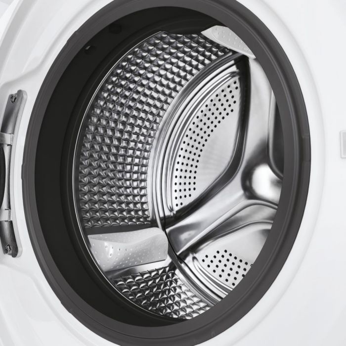 Пральна машина Haier фронтальна, 7кг, 1200, A+++, 44см, дисплей, пара, інвертор, люк чорний, прямий привід, білий