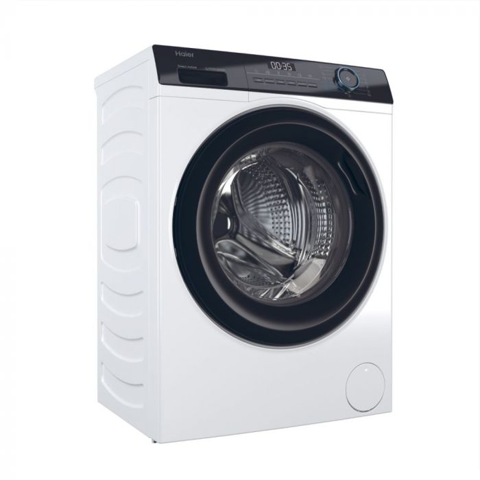 Пральна машина Haier фронтальна, 7кг, 1200, A+++, 44см, дисплей, пара, інвертор, люк чорний, прямий привід, білий