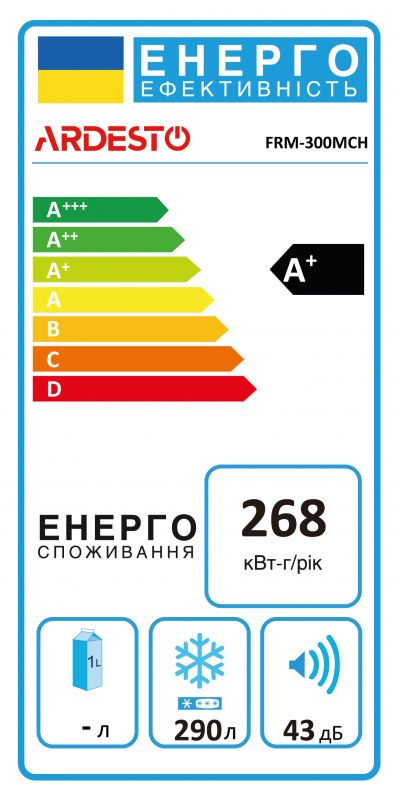 Морозильна скриня ARDESTO, 290л, А+, ST, білий