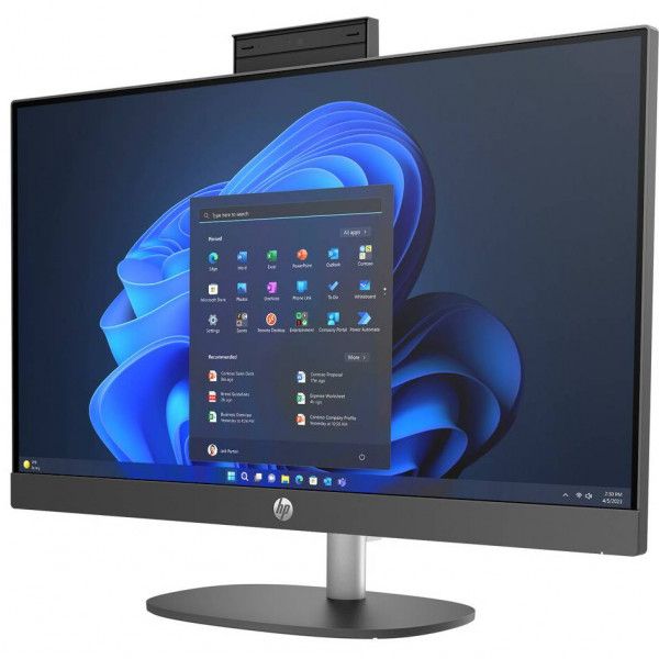 Комп'ютер персональний моноблок HP 245-G10 23.8" FHD IPS AG, AMD R5-7520U, 8GB, F512GB, UMA, WiFi, кл+м, 2р, DOS, чорний