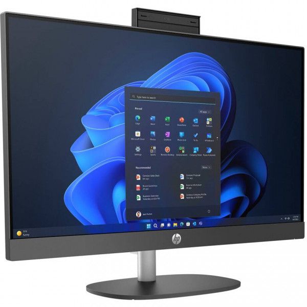 Комп'ютер персональний моноблок HP 245-G10 23.8" FHD IPS AG, AMD R5-7520U, 8GB, F512GB, UMA, WiFi, кл+м, 2р, DOS, чорний