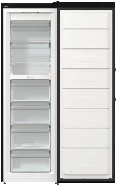 Морозильна камера Gorenje, 185.5x59.5х66.3, 280л, 1дв., A++, NF, диспл зовн., інвертор, чорний