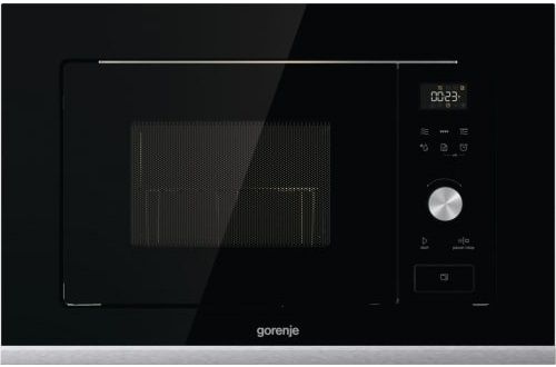 Мікрохвильова піч Gorenje вбудовувана, 20л, електр. управл., 800Вт, гриль, дисплей, чорний