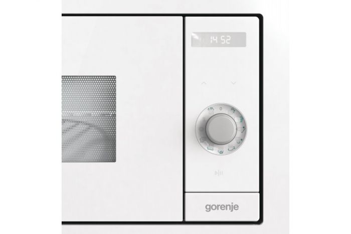 Мікрохвильова піч Gorenje вбудовувана Simplicity, 23л, міх. управл., 900Вт, гриль, дисплей, білий