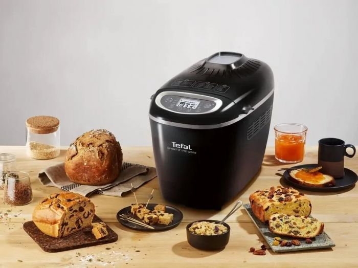 Хлібопічка Tefal Bread of the World 1600Вт, програм-19, макс.вага -1,5кг, форма-квадрат, пластик, чорний