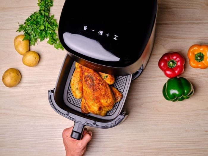 Мультипіч Tefal Easy Fry Max, 1500Вт, чаша-5л, сенсорне керув., 10 програм, пластик, темно-зелений