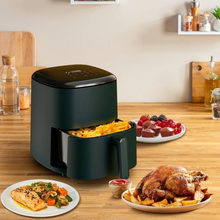 Мультипіч Tefal Easy Fry Max, 1500Вт, чаша-5л, сенсорне керув., 10 програм, пластик, темно-зелений