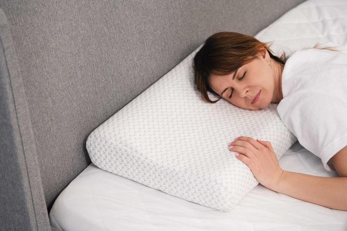 Подушка ортопедична ARDESTO Sleepwell, 60х40х11/9см, хвиля, піна меморі, білий