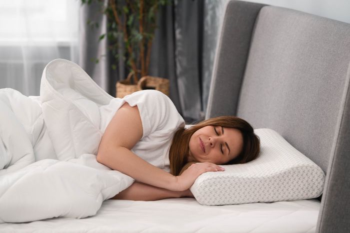 Подушка ортопедична ARDESTO Sleepwell, 60х40х11/9см, хвиля, піна меморі, білий