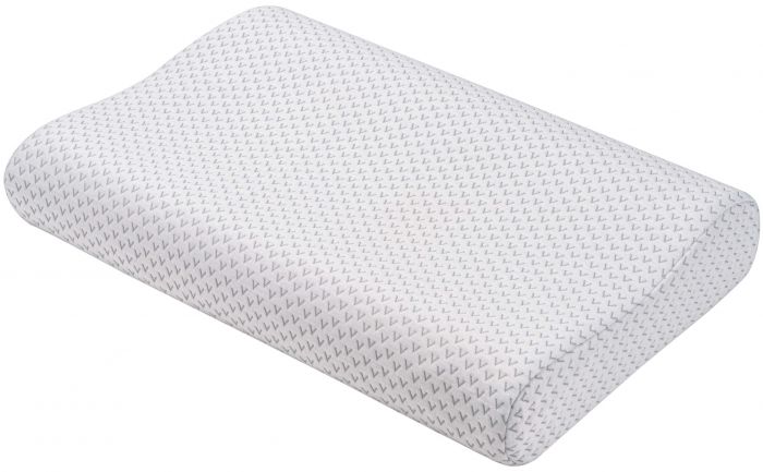 Подушка ортопедична ARDESTO Sleepwell, 60х40х11/9см, хвиля, піна меморі, білий
