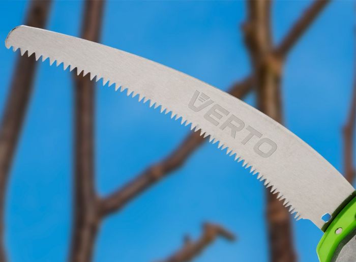 Сучкоріз висотний з ножівкою Verto, контактний, храповий механізм, d 30мм (сумісний зі штангою телескопічною 15g261)