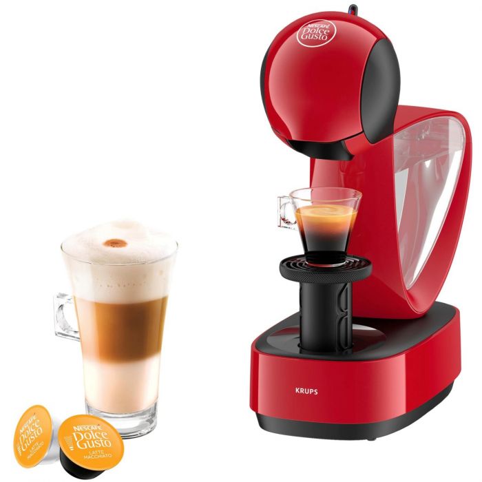 Кавоварка Krups капсульна Infinissima, 1.2л, капсули NESCAFE Dolce Gusto, червоний