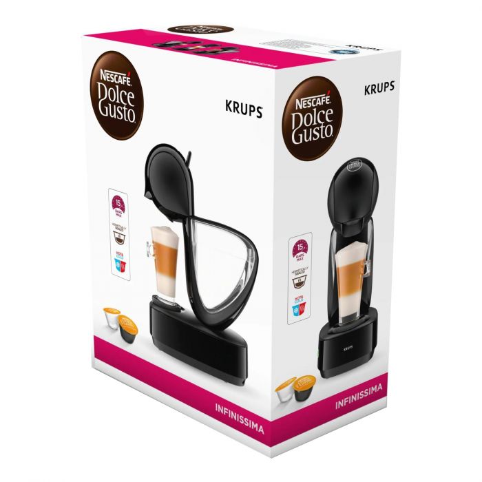 Кавоварка Krups капсульна Infinissima, 1.2л, капсули NESCAFE Dolce Gusto, чорний