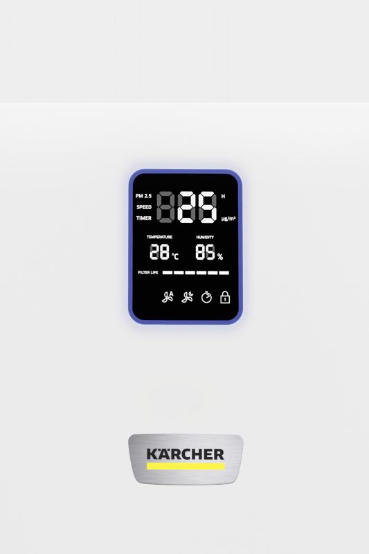 Очищувач повітря Karcher AF 50, 50м2, 520м3/год, дисплей, 2 HEPA фільтри, 4 режими,  інд. забр-ння, білий