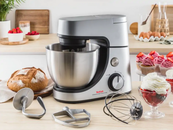 Кухонна машина Tefal Masterchef Gourmet 1100Вт, чаша-нержавіюча сталь, корпус-метал, насадок-6, сірий