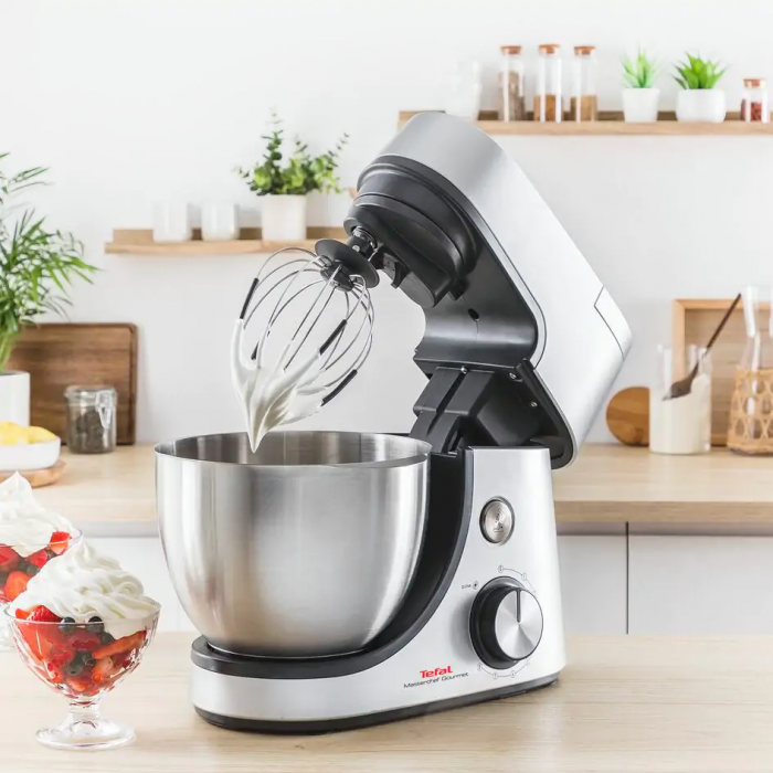 Кухонна машина Tefal Masterchef Gourmet 1100Вт, чаша-нержавіюча сталь, корпус-метал, насадок-6, сірий