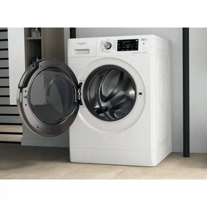 Прально-сушильна машина Whirlpool фронтальна, 11(7)кг, 1600, A, 60см, дисплей, пара, інвертор, білий