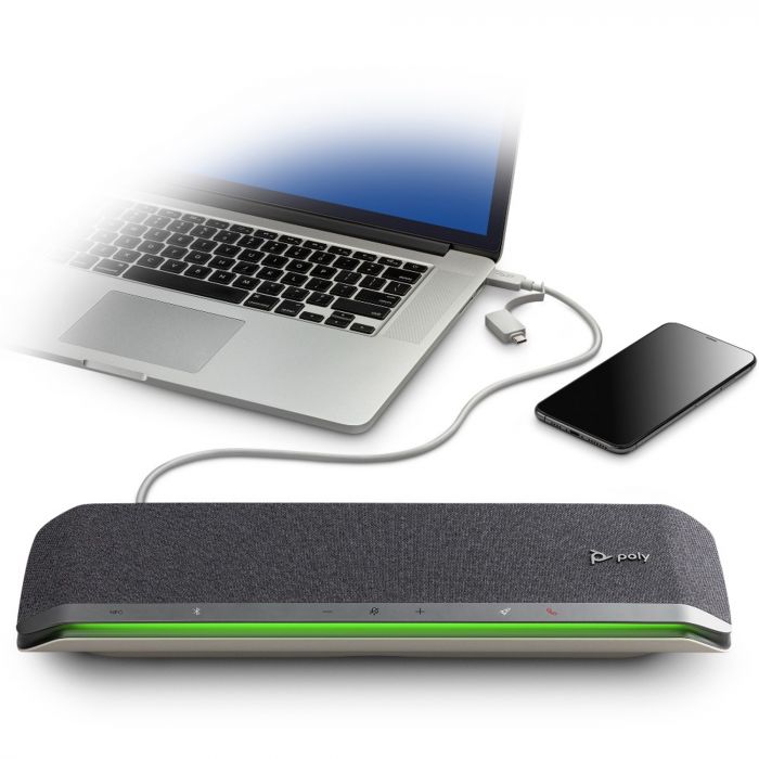 Cпікерфон Poly Sync 60-M, сертифікат Microsoft Teams, USB-A, USB-C, Bluetooth, сірий