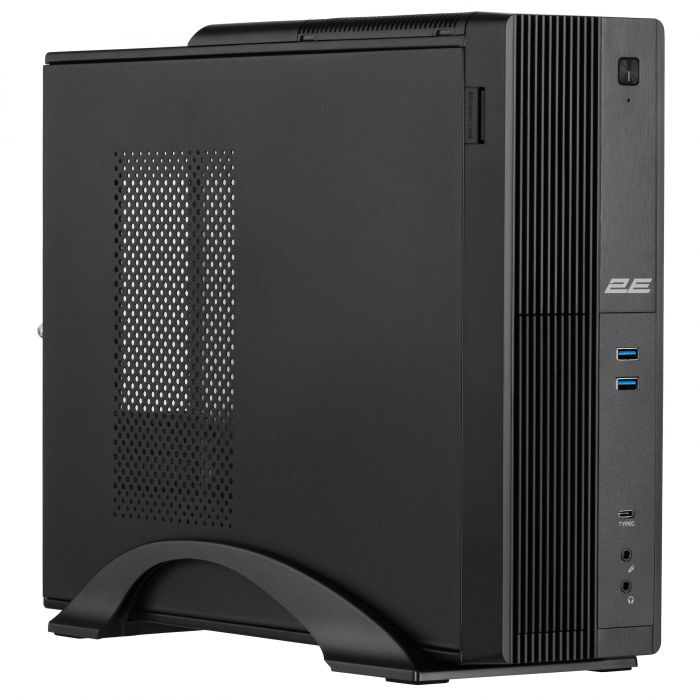 Корпус 2E S616-400 з БЖ 2E 400W-SFX, 1xUSB3.0, 1xUSBType-C, 1x80мм, Micro ATX/ Desktop, чорний