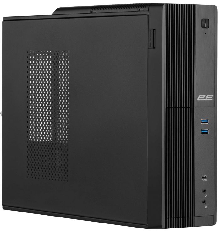 Корпус 2E S616-400 з БЖ 2E 400W-SFX, 1xUSB3.0, 1xUSBType-C, 1x80мм, Micro ATX/ Desktop, чорний