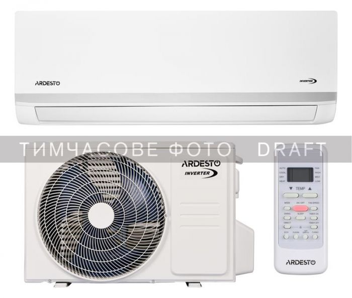 Кондиціонер  Ardesto ACM-24INV-R32-WF-AG-S 70м2 інвертор 24000BTU 7.0кВт A++/A+ -15°С Wi-Fi R32 білий