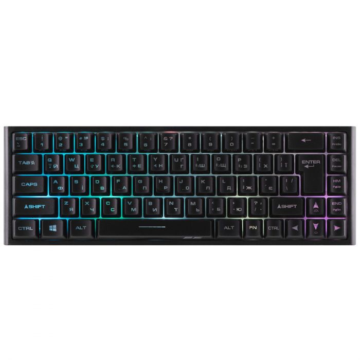 Клавіатура мембранна 2E GAMING KG360 68key, USB-A/WL, EN/UA/RU, RGB, чорний