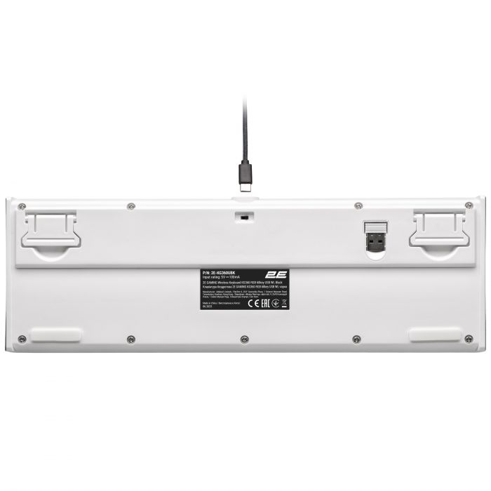 Клавіатура мембранна 2E GAMING KG360 68key, USB-A/WL, EN/UA/RU, RGB, чорний