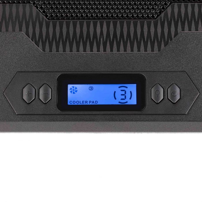 Підставка для ноутбука 2E GAMING CPG-006, до 17.3", 2xUSB-A, LCD/phone holder, RGB, чорний