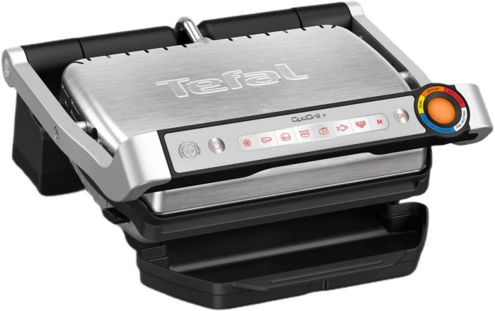 Гриль Tefal притискний OptiGrill+ 2000Вт, темп. режимів-4, знімні пластини, алюміній, метал