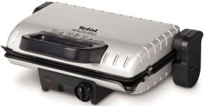 Гриль Tefal прижимний MinuteGrill 1600Вт, темп. режимів-3, з`ємні пластини, розкриття на 180°, метал