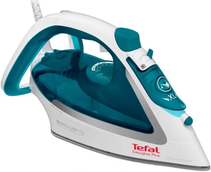 Праска Tefal Easygliss Plus, 2500Вт, 270мл, паровий удар -195гр, постійна пара - 45гр, керам. підошва, біло-блакитний