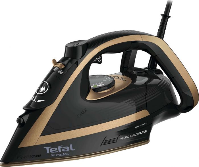 Праска Tefal Puregliss, 3000Вт, 270мл, паровий удар -280гр, постійна пара - 50гр, керам. підошва, чорно-мідний