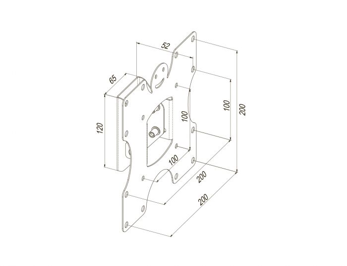 Кріплення ТВ з кутом нахилу KSL WMB-4021N 19-43"