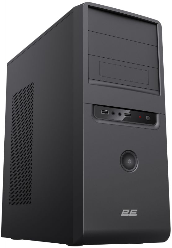 Корпус 2E TeamX TMX01 з БЖ 2E ATX400W 2xUSB2.0 1x80мм VGA 310мм, ATX чорний