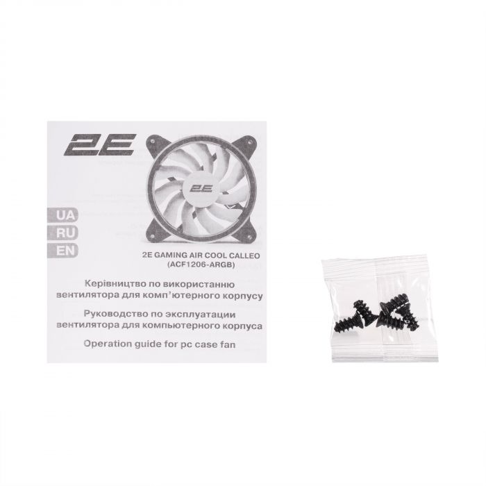 Корпусний вентилятор 2E GAMING Air Cool ACF1206-ARGB, 120мм, 1200rpm, 6pin, 25dBa, чорний