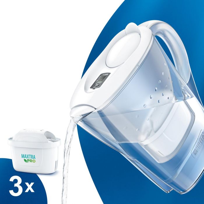 Фільтр-глечик Brita Marella XL Memo MXPro 3.5л (2л очищеної води) з фільтр-картриджем 3шт, білий