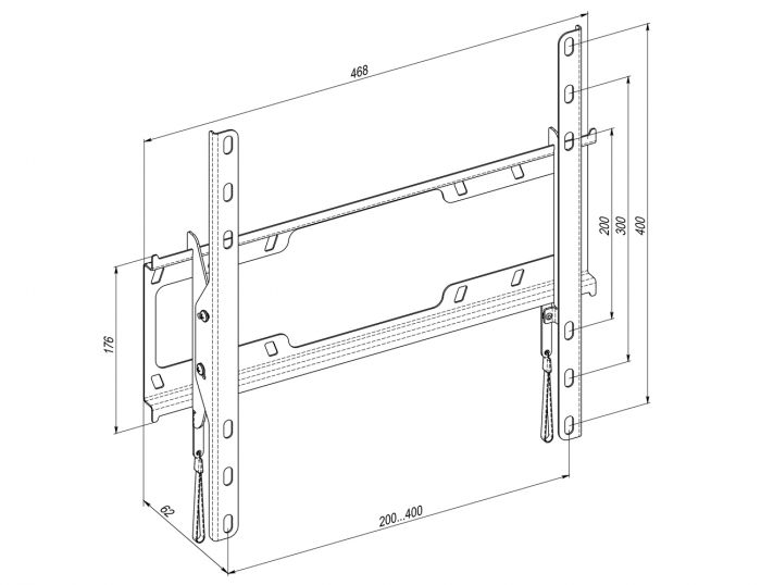 Кріплення ТВ з кутом нахилу Simpler 48EN 32-65"