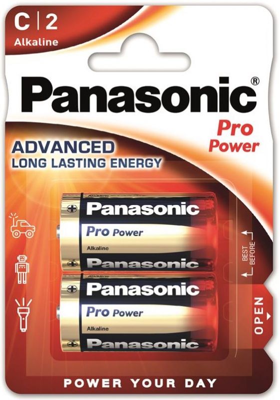 Батарейка Panasonic PRO POWER лужна C(LR14) блістер, 2 шт.