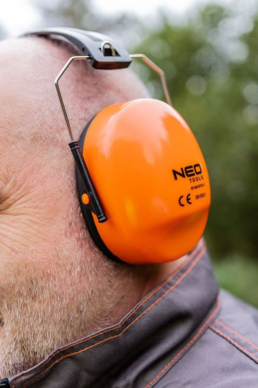 Навушники захисні Neo Tools, SNR 24дБ, категорія III, 0.19кг, помаранчевий