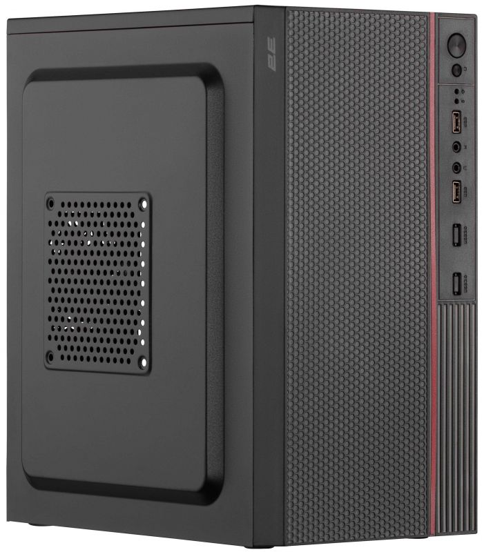 Корпус 2E TeamX TMX03 з БЖ 2E ATX400W, 2xUSB2.0, 1x80мм, VGA 220мм, mATX, чорний