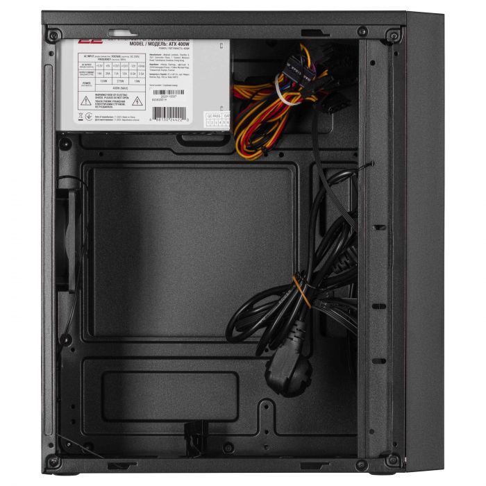 Корпус 2E TeamX TMX04 з БЖ 2E ATX400W, 2xUSB2.0, 1x80мм, VGA 220мм, mATX, чорний