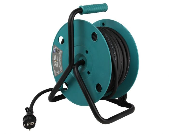 Подовжувач мережевий Konner&Sohnen KS CR-25M, 25м, 4xТипF, 16A, зелений