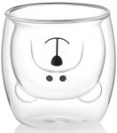 Набір чашок з подвійними стінками Ardesto Animals, 250мл, 2шт, боросилікатне скло, прозорий