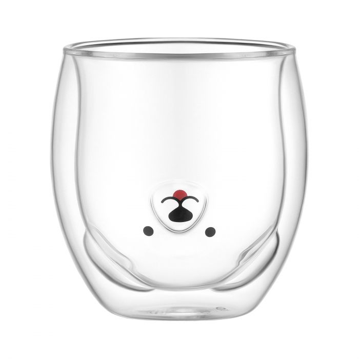 Набір чашок з подвійними стінками ARDESTO Animals, 300мл, 2шт, боросилікатне скло, прозорий