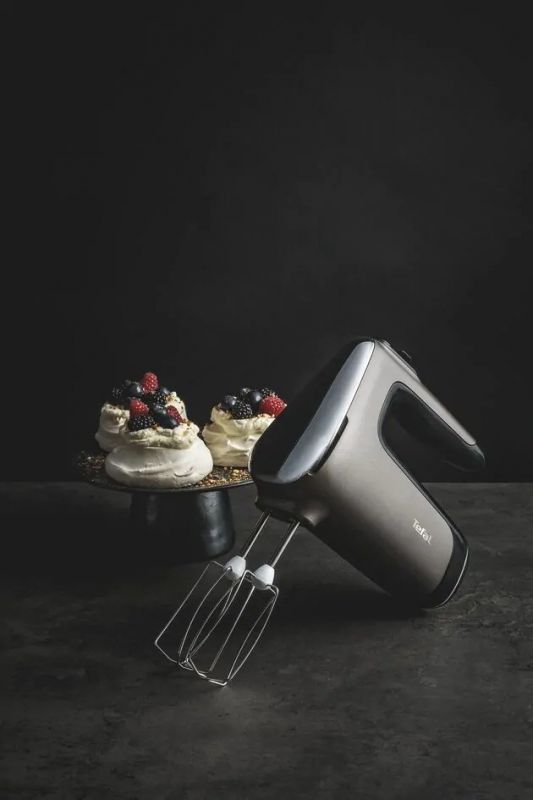 Міксер Tefal ручний Powermix Silence 600Вт, насадки-4, турборежим, сіро-чорний