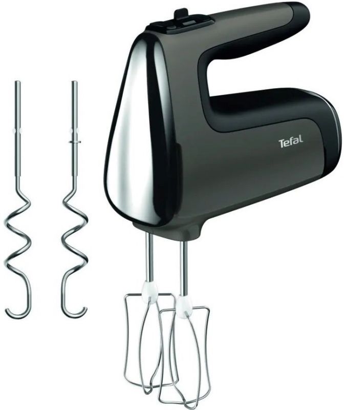 Міксер Tefal ручний Powermix Silence 600Вт, насадки-4, турборежим, сіро-чорний
